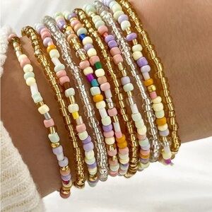Boho Multi-Layered Beaded Bracelet Set - 11 pieces | NWT | One Size